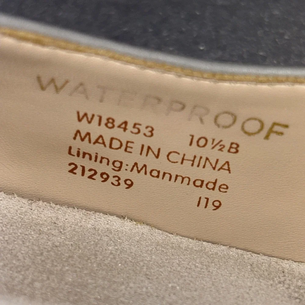 Cole Haan The Go to Wedge Limestone Grey Shoes Waterproof Womens Size US 10.5 B